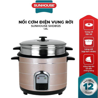 Nồi cơm điện sunhouse SHD8125 nồi cơm điện Nắp rời 1,8lit 