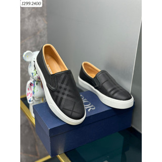 Giày slipon nam BBR - Giày lười nam bbr 2 màu sọc Nâu, Đen - Lên Chân cực chất Hot 2023 ( Full Bill Box + giấy tờ ) )