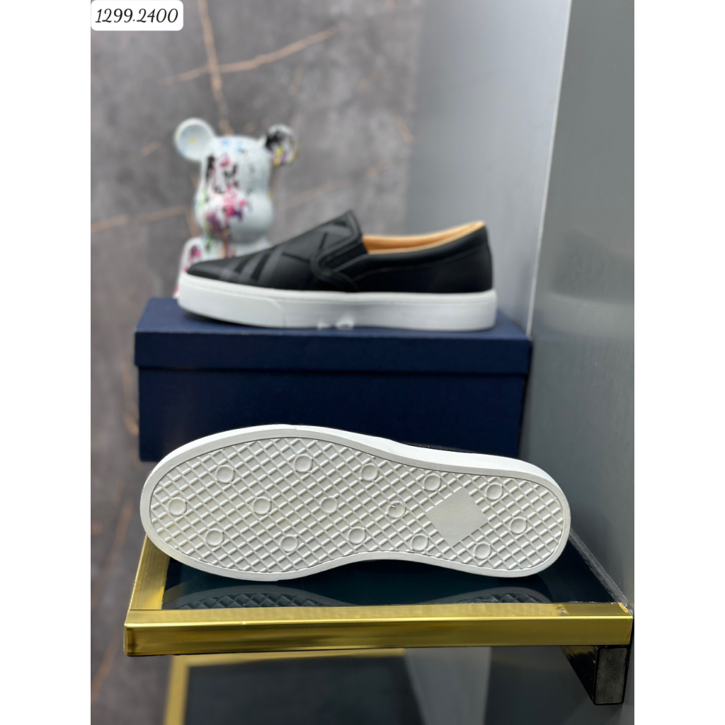 Giày slipon nam BBR - Giày lười nam bbr 2 màu sọc Nâu, Đen - Lên Chân cực chất Hot 2023  )