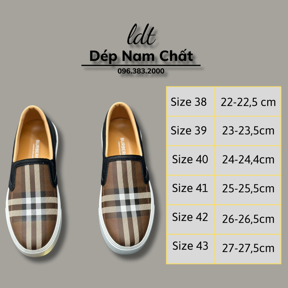 Giày slipon nam BBR - Giày lười nam bbr 2 màu sọc Nâu, Đen - Lên Chân cực chất Hot 2023  )