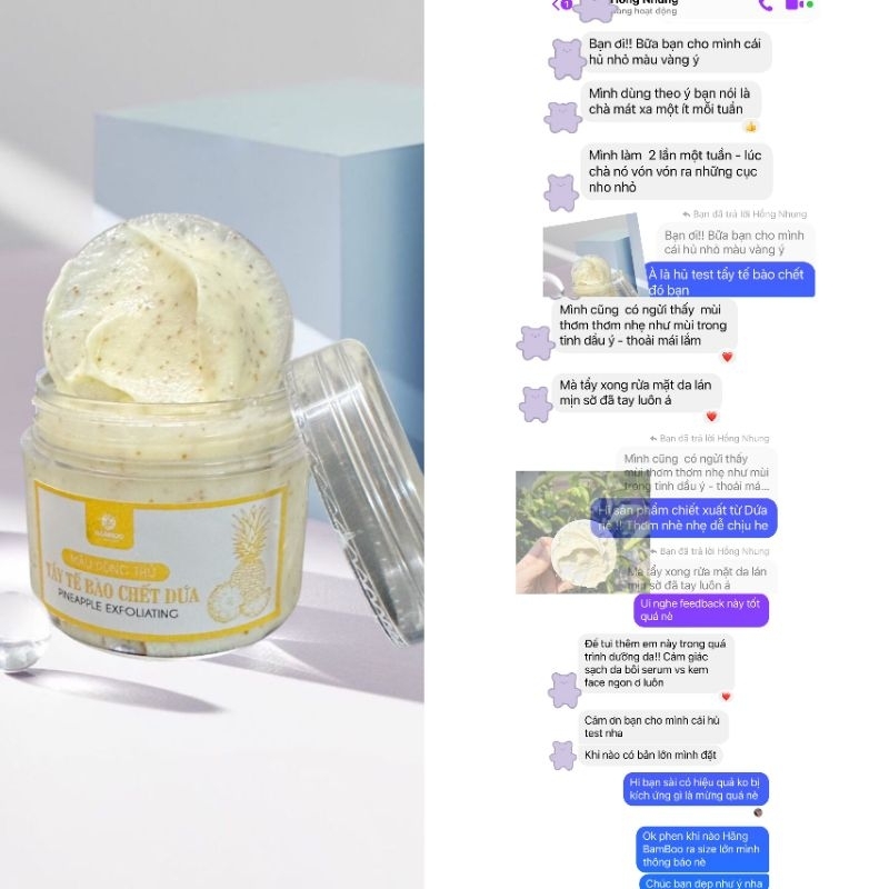 Tẩy tế bào chết dứa Bamboo size mini