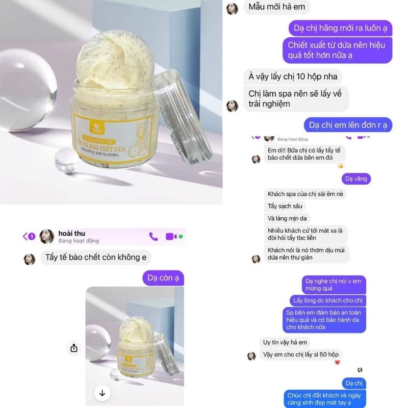 Tẩy tế bào chết dứa Bamboo size mini