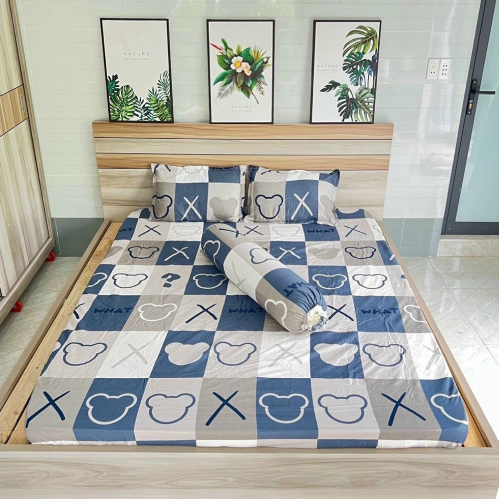 Lẻ Ga Trải Giường, Ga Bo Chun vải Cotton Poly nhiều kích thước M2/M6/M8/2M2