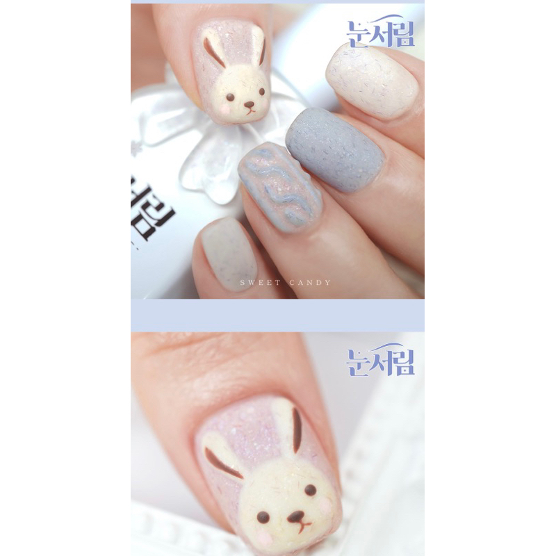 Sơn gel Sweet Candy set Snow velvet ver2 nhũ lông Hàn quốc