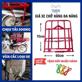 Giá chở hàng xe máy đa năng - Baga chở hàng xe máy - Lắp được nhiều loại xe phổ biến hiện nay