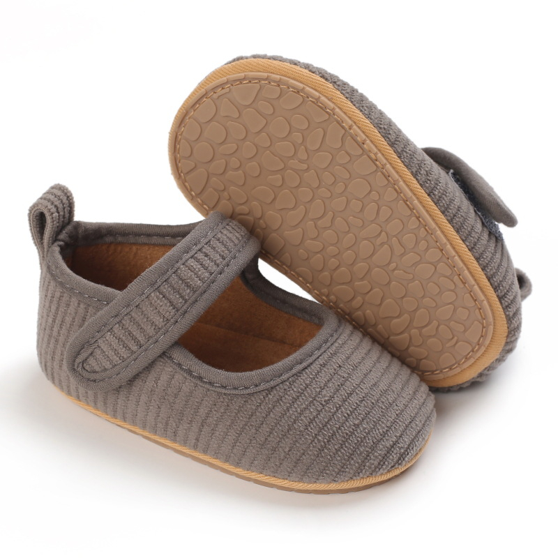 Giày tập đi cho bé đế cao su chống trơn trượt đính nơ siêu dễ thương