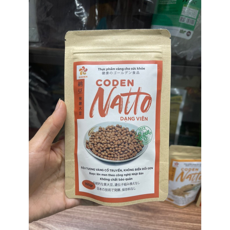 Nato đậu tương vàng dạng viên 100gr