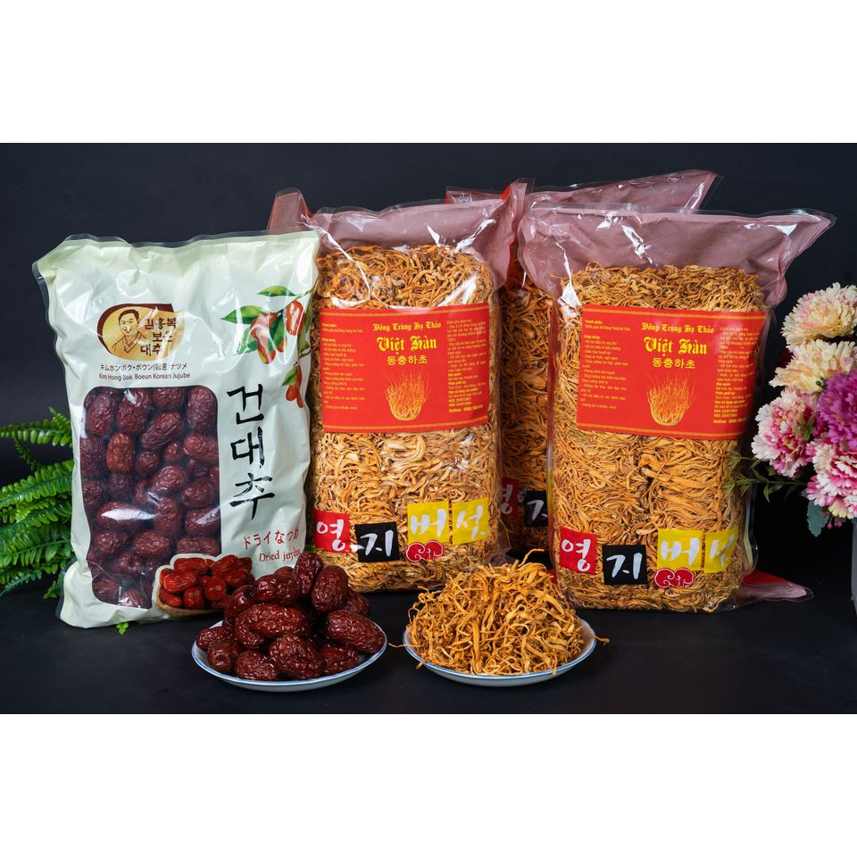 1Kg Đông trùng hạ thảo Việt Hàn có mã QR