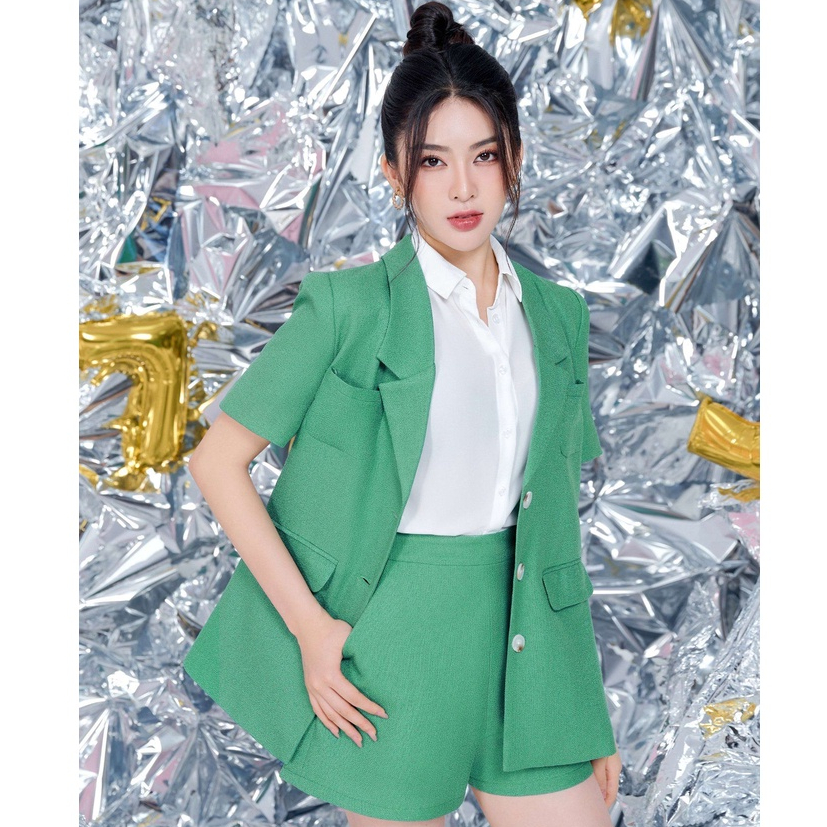 Áo Blazer JM Dress Desgin  cổ sen , tay lỡ 5B04.2207TW