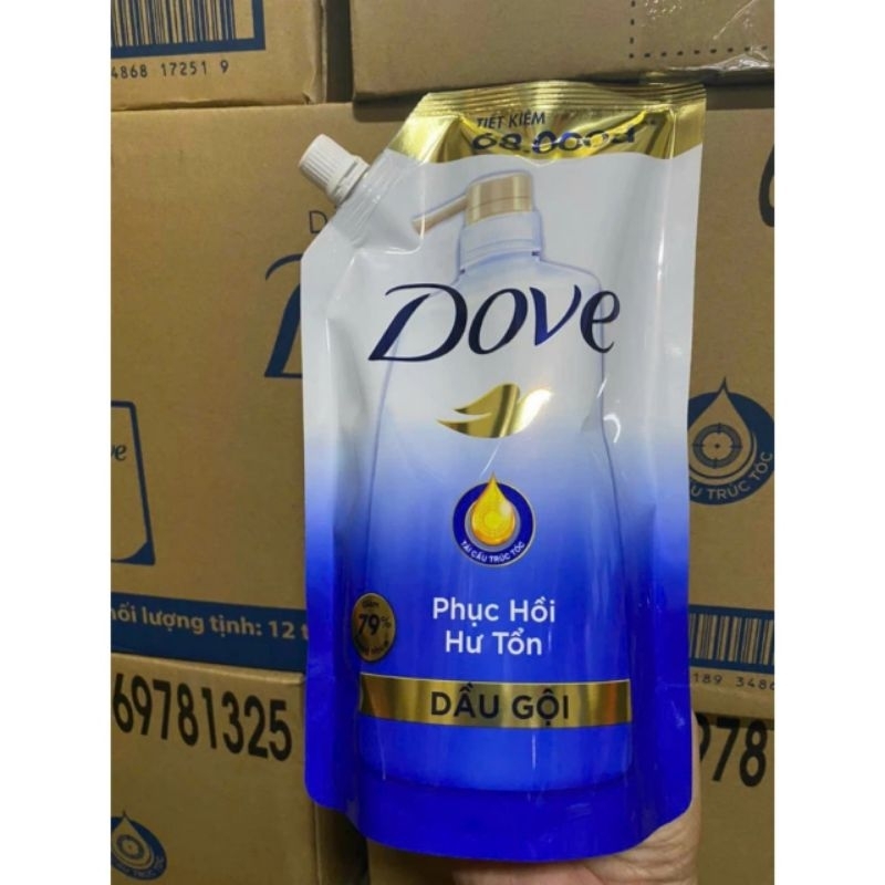 Dầu gội đầu dove túi 640g.