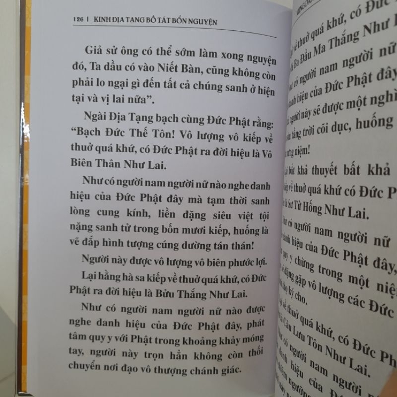 Sách - Kinh Địa Tạng Bồ Tát Bổn Nguyện - Bìa da bọc nilon