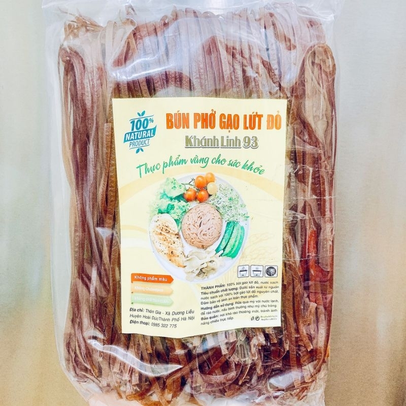 Bún/phở gạo lứt đỏ