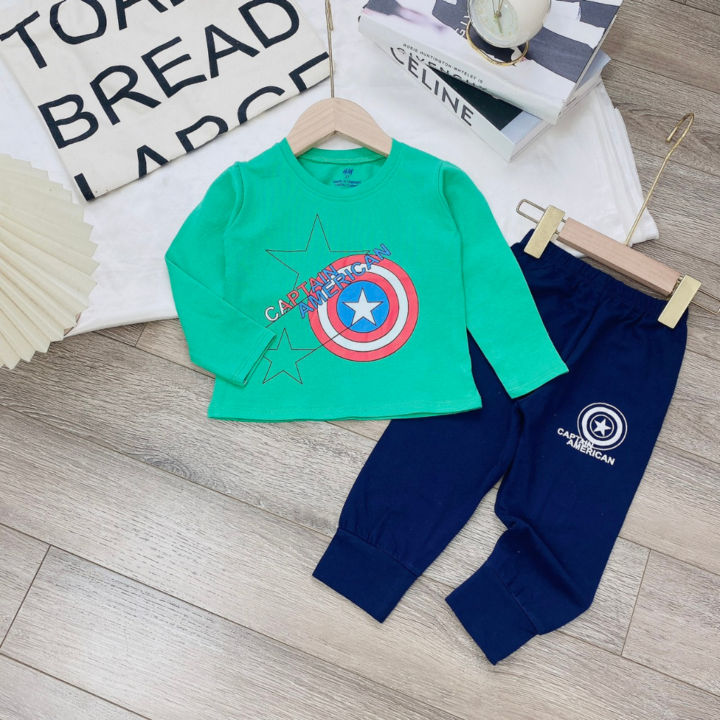 Bộ Siêu Nhân Dài Tay Chất Cotton Cho Bé Trai Size 2-7 Tuổi  BƠ MỠ HOUSE