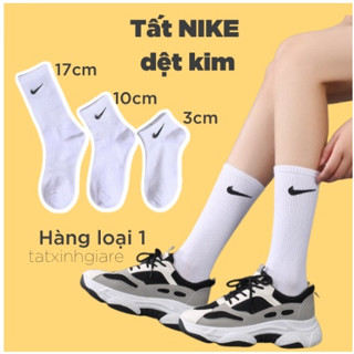 Tất nike cổ cao thấp nam nữ vớ cao cổ phong cách thể thao hàn quốc hàng dệt kim cao cấp - tatxinhgiare