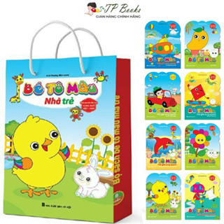 Bộ 8 Cuốn Sách Bé Tô Màu Nhà Trẻ - Song Ngữ Anh Việt Cho Trẻ Em