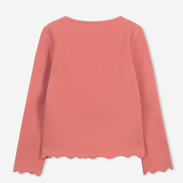 Áo thun gân xuất dư cho bé gái, áo thu đông trẻ em trơn chất vải cotton co giãn tốt