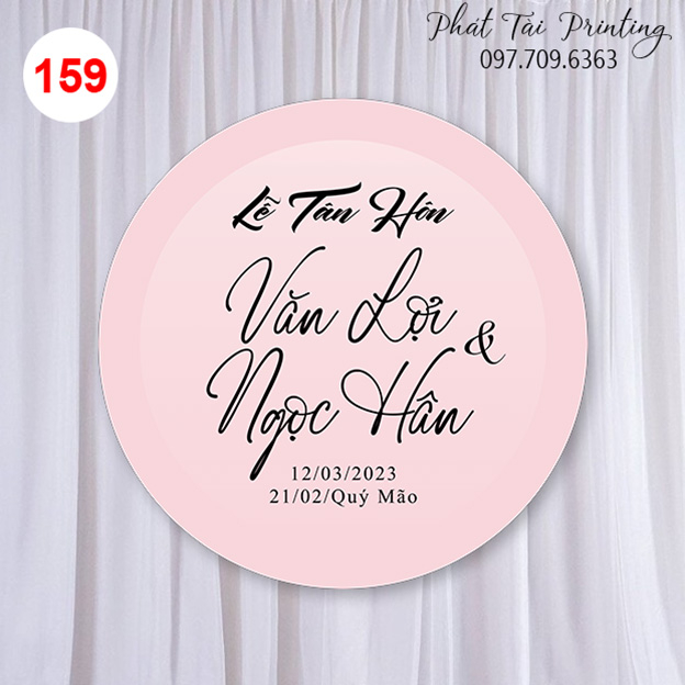 MS 159 - Bảng Gia Tiên, Backdrop trang trí đám cưới