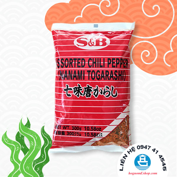 Bột ớt 7 vị  Assorted Chili Pepper S&B 300g