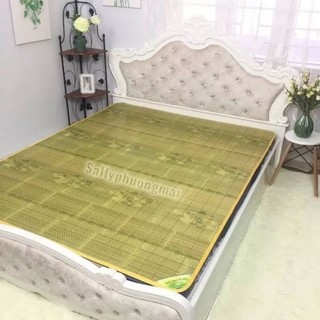Chiếu trúc cao bằng in hoa,Chiếu Trúc Tăm Tây Bắc Mát Lạnh,Đủ Kích Thước,Làm Theo Yêu Cầu Sỉ,Chiếu Cao Bằng Hoa Xanh