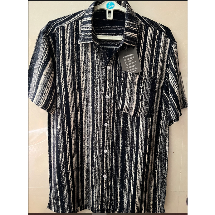 Aó sơ mi nam ngắn tay/cộc tay- Vải lanh