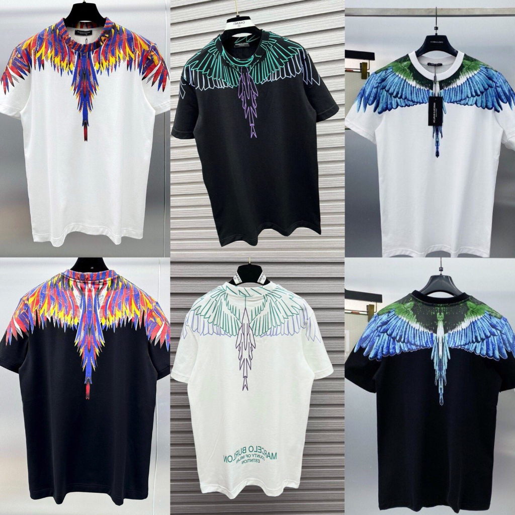 Các mẫu áo thun tay lỡ unisex Burlon cánh chim mẫu mới siêu hottred TONGKHOSI