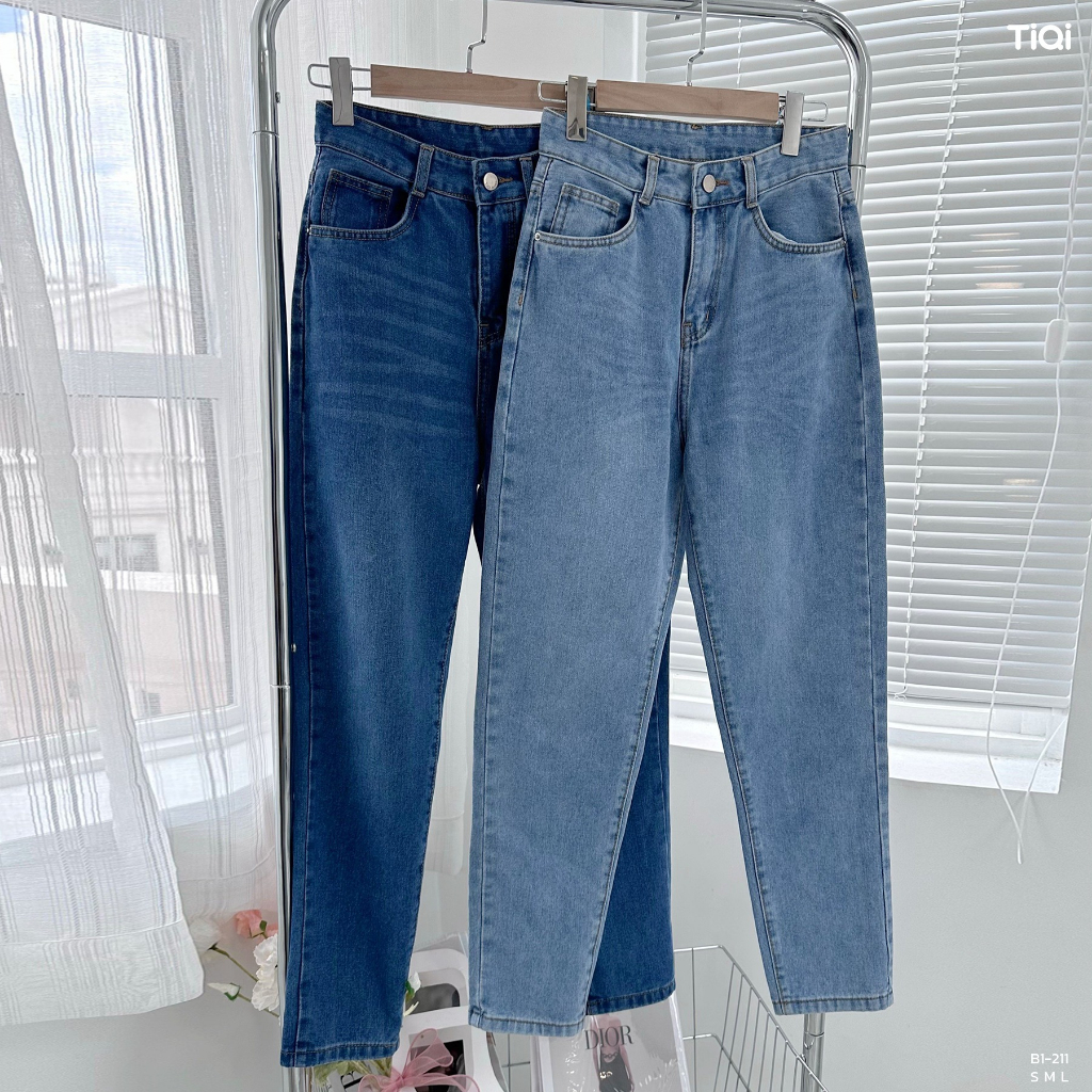 Quần Baggy Jean Trơn Hot Trend Tiqi Jeans B1-211