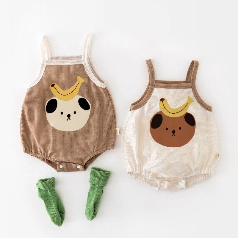 Body Chip 2 Dây LOTUKA Cho Bé, Bodysuit Cho Bé Trai Bé Gái, Bộ Liền Thân Tăm Lạnh Hình Động Vật Dễ Thương Size 3-12kg