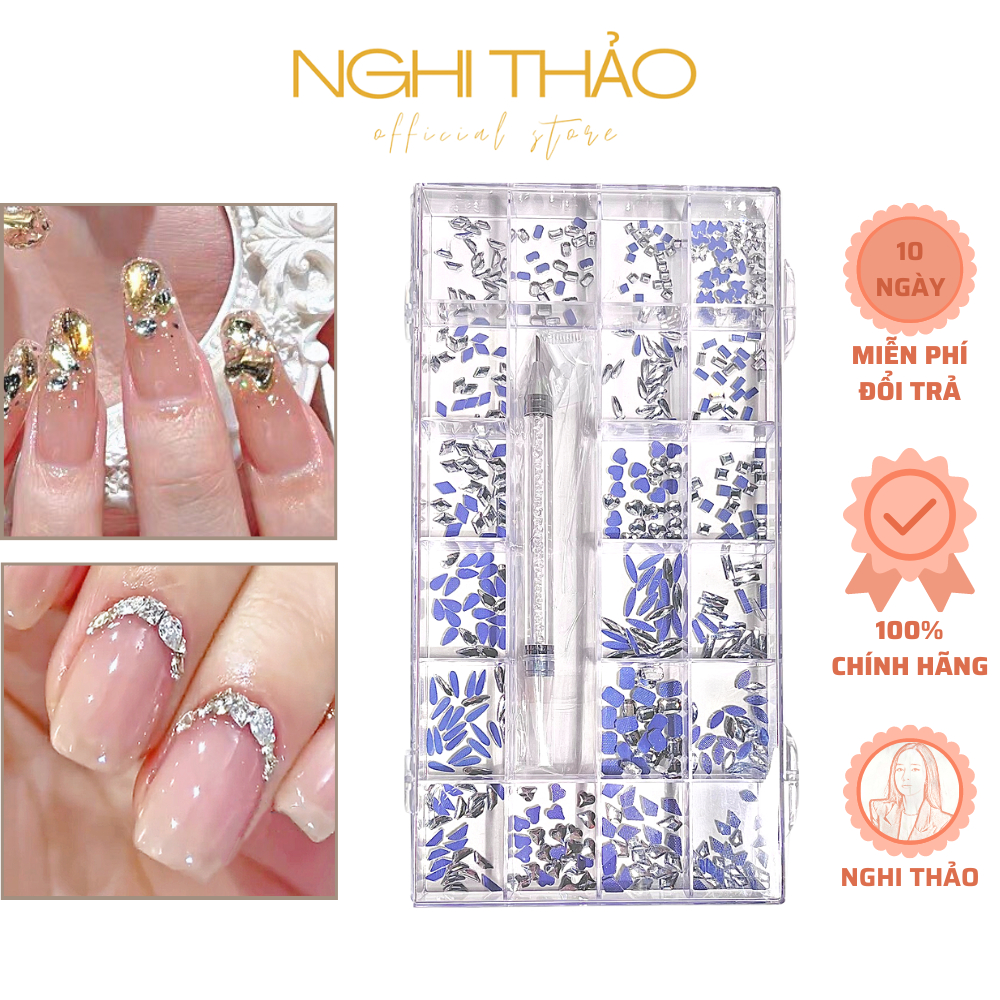 Khay đá khối chân bằng 20 ô kèm bút chấm đá NGHI THẢO