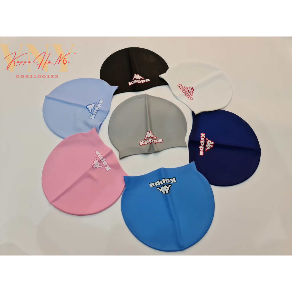 Mũ bơi/nón bơi Silicone Kappa chính hãng chất liệu mềm dẻo,đội êm đầu,thoáng khí dành cho cả Trẻ Em & Người Lớn
