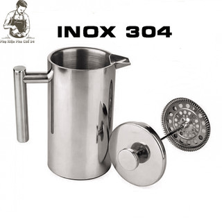 Bình pha cafe kiểu pháp french press inox 304 2 lớp 350ml/800ml