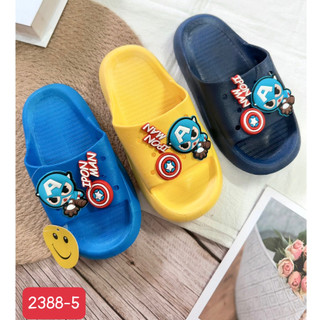[Ảnh thật, Freeship] Dép quai ngang trẻ em, dép lê gắn sticker Captain Iron siêu cute mang đi học, đi chơi - 2388-5❤️❤️