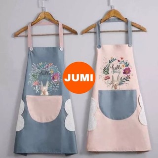 Tạp Dề Chống Thấm Nước Có Lau Tay Hoạ Tiết Thỏ Xinh Nhiều Màu Sắc