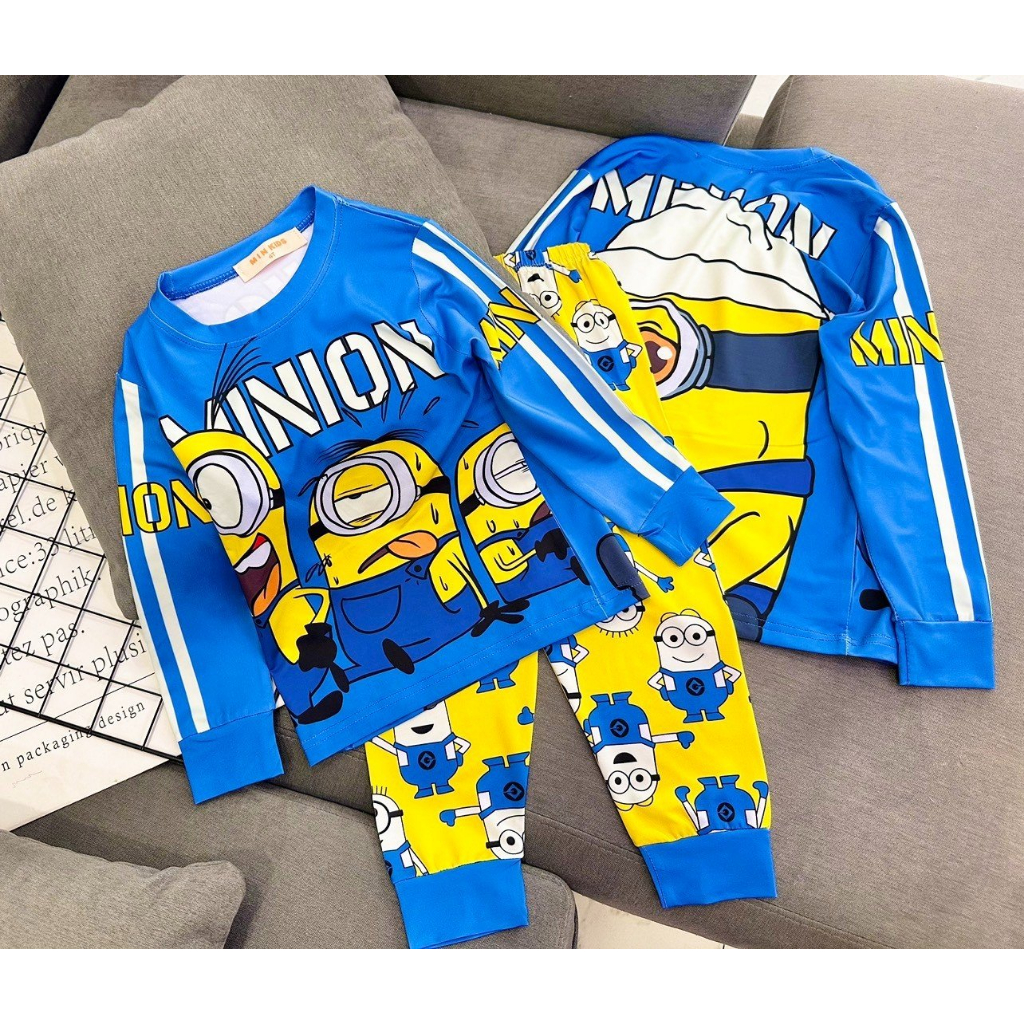 Bộ Tay dài quần dài Thun lạnh 3D loại 1 Ann's Kids siêu nhân cho bé trai size đại từ 23-42kg-Đồ bộ cho bé-Pikakids