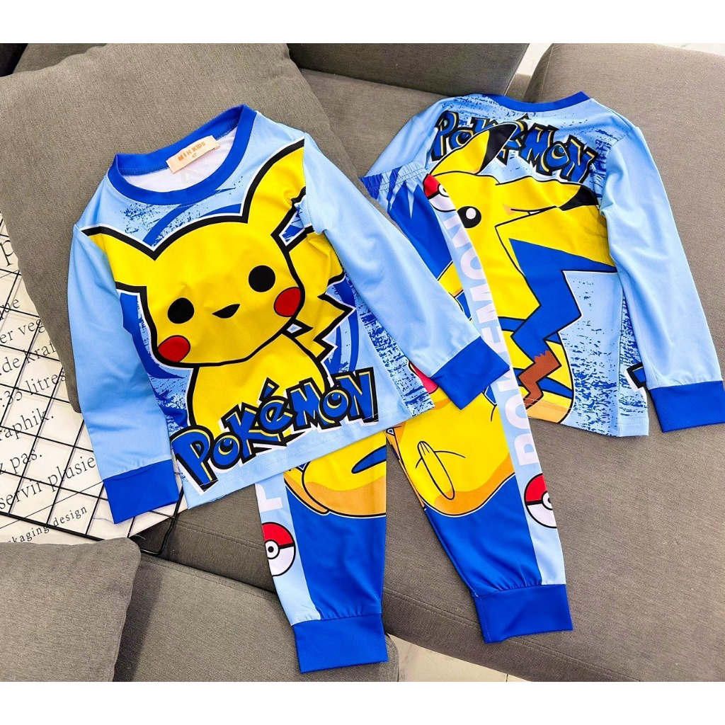 Bộ Tay dài quần dài Thun lạnh 3D loại 1 Ann's Kids siêu nhân cho bé trai size đại từ 23-42kg-Đồ bộ cho bé-Pikakids