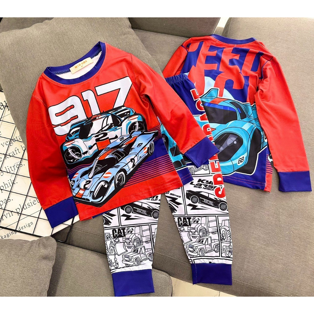 Bộ Tay dài quần dài Thun lạnh 3D loại 1 Ann's Kids siêu nhân cho bé trai size đại từ 23-42kg-Đồ bộ cho bé-Pikakids