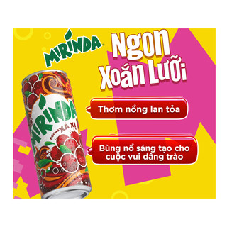 6 lon nước ngọt Mirinda hương xá xị 320ml