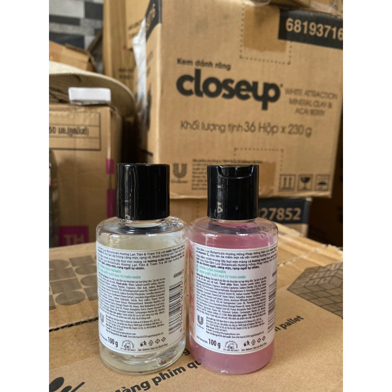 Combo 2 chai sữa tắm 100g hương hoa hồng và lan tiên & tràm trà