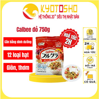Ngũ cốc Calbee đỏ 750g,ngũ cốc Calbee Nhật Bản,ngũ cốc ăn sáng,ngũ cốc dinh dưỡng