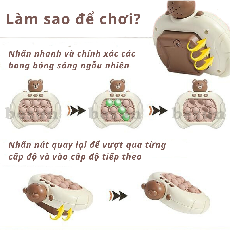 Máy chơi game điện tử cầm tay Pop it cho bé