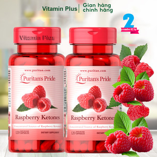 Combo 2 hộp viên uống Puritan's Pride Raspberry Ketones 100mg hỗ trợ giảm cân 120 viên của Mỹ