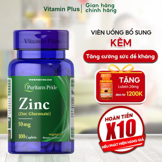 Viên uống bổ sung kẽm Puritan's Pride Zinc 50mg 100 viên
