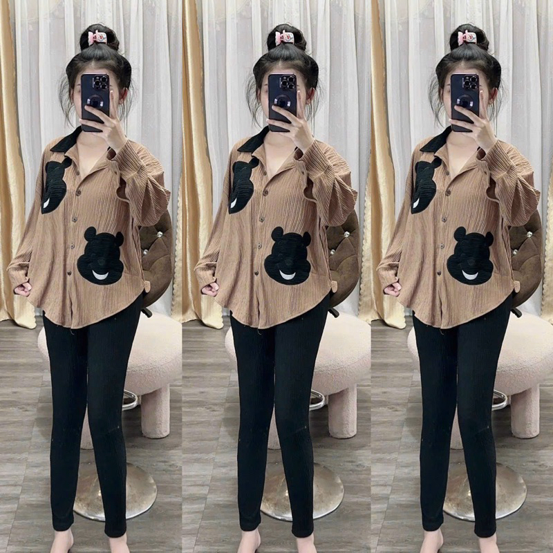 SÉT BỘ THUN XỐP NHẬT QUẢNG CHÂU TAY DÀI QUẦN ÔM CÓ TÚI QUẦN _ÁO RÚT 2 BÊN SIÊU XINH _SEN BOUTIQUE