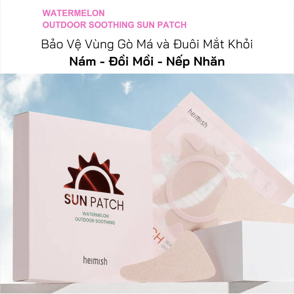 Miếng Dán Chống Nắng Dưỡng Da Dưa Hấu Vùng Mắt và Gò Má HEIMISH Golfer Sun Patch Watermelon Outdoor Soothing