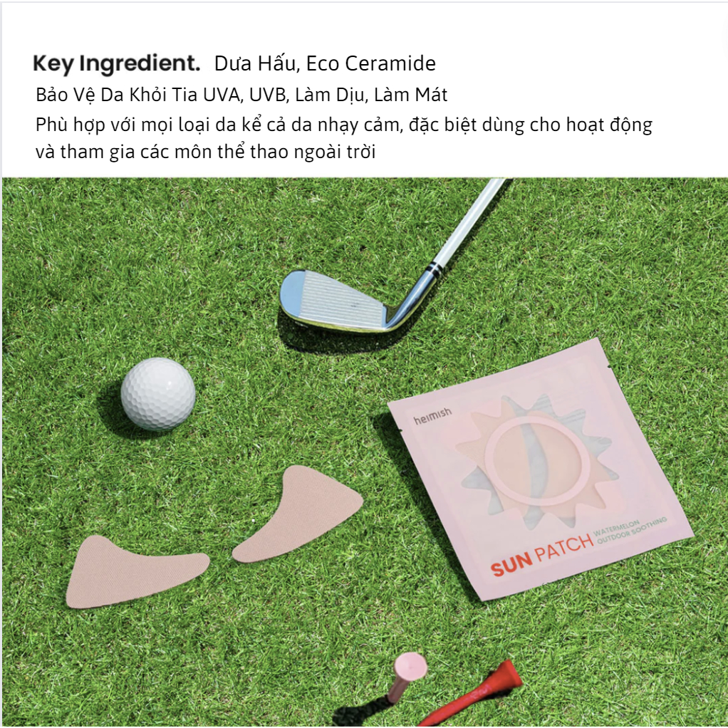 Miếng Dán Chống Nắng Dưỡng Da Dưa Hấu Vùng Mắt và Gò Má HEIMISH Golfer Sun Patch Watermelon Outdoor Soothing