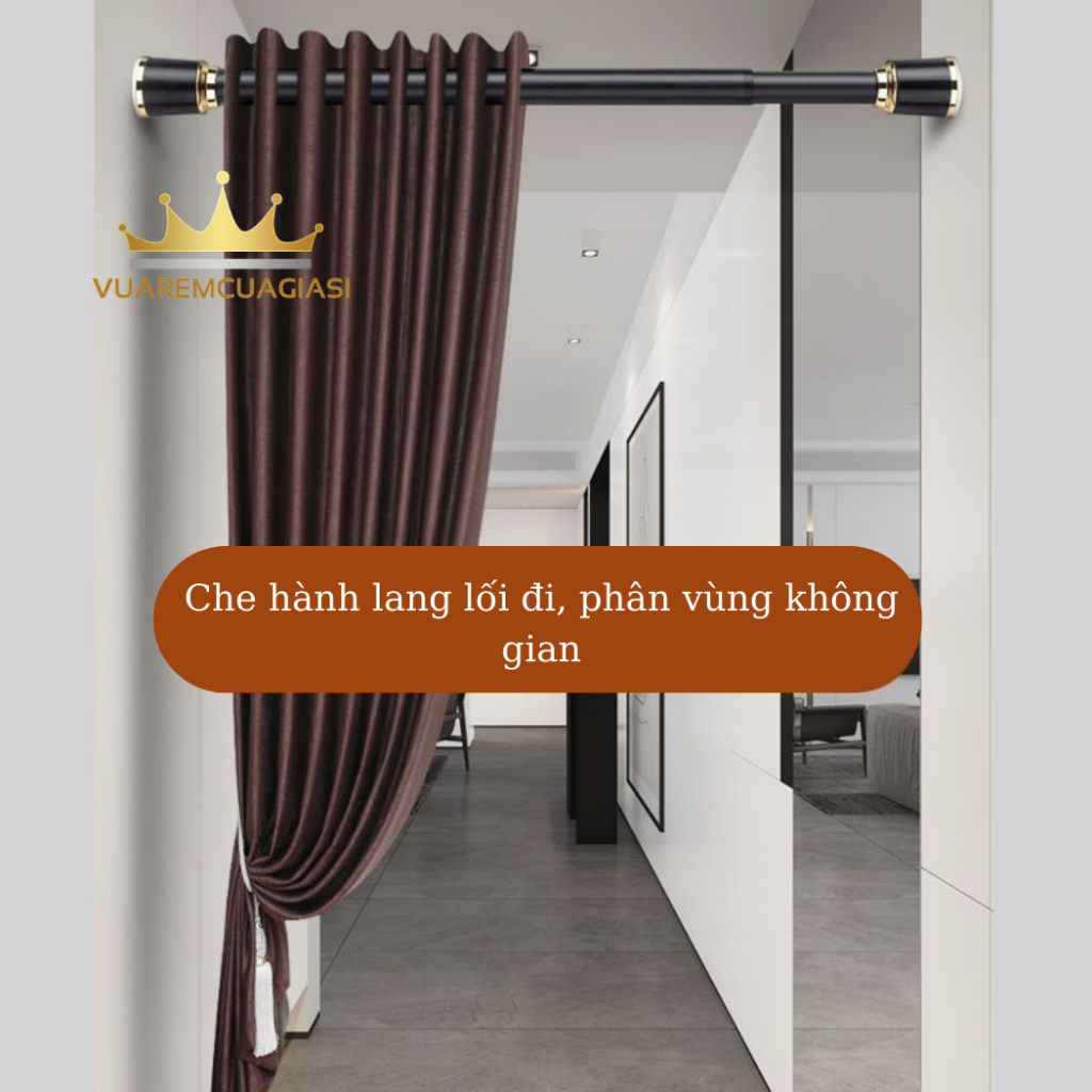 Thanh treo không cần khoan tường cao cấp,2 thép không gỉ, thanh treo La Mã, treo rèm, treo quần áo, treo rèm ngăn phòng