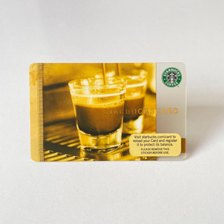 0624 thẻ starbucks nhựa us old logo 2006 a glass of coffee
