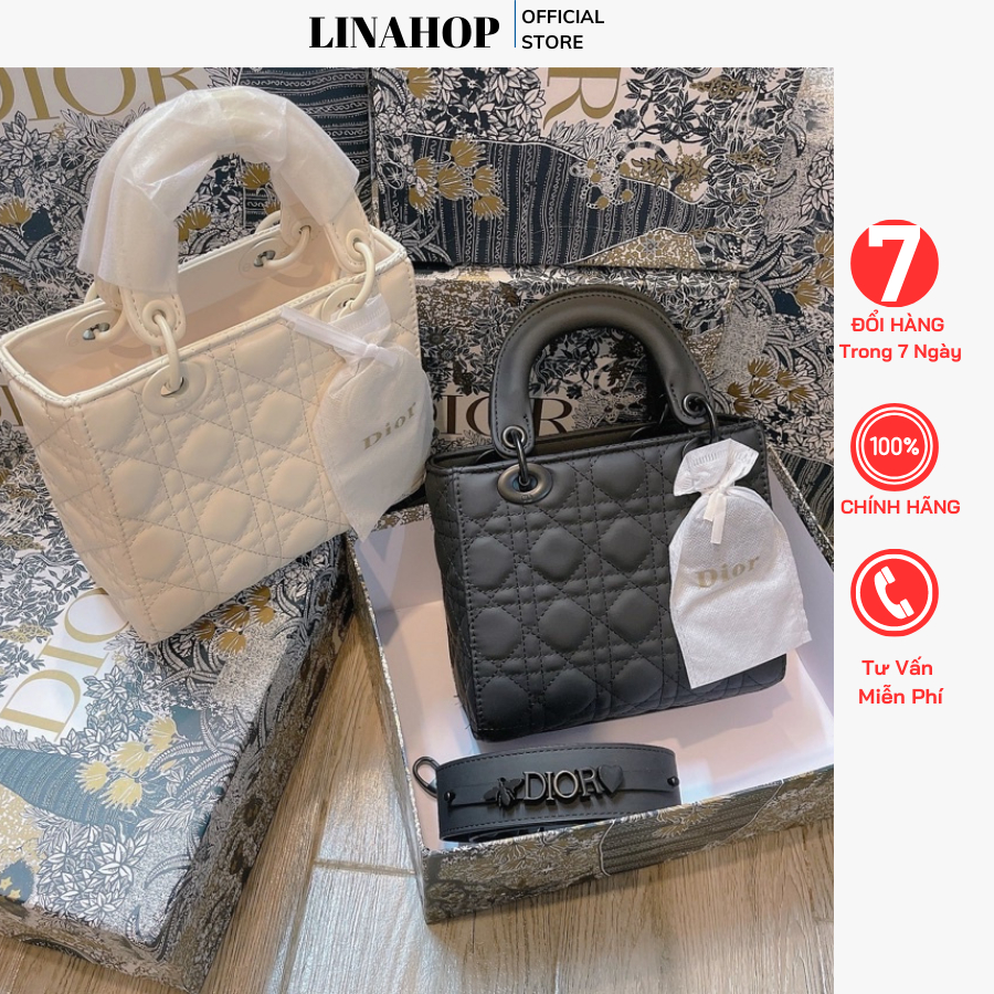 Túi đi ô size 20 bản 5 ô full tag đồng màu dây đeo bản to vỡ hộp Túi Xách Linahop