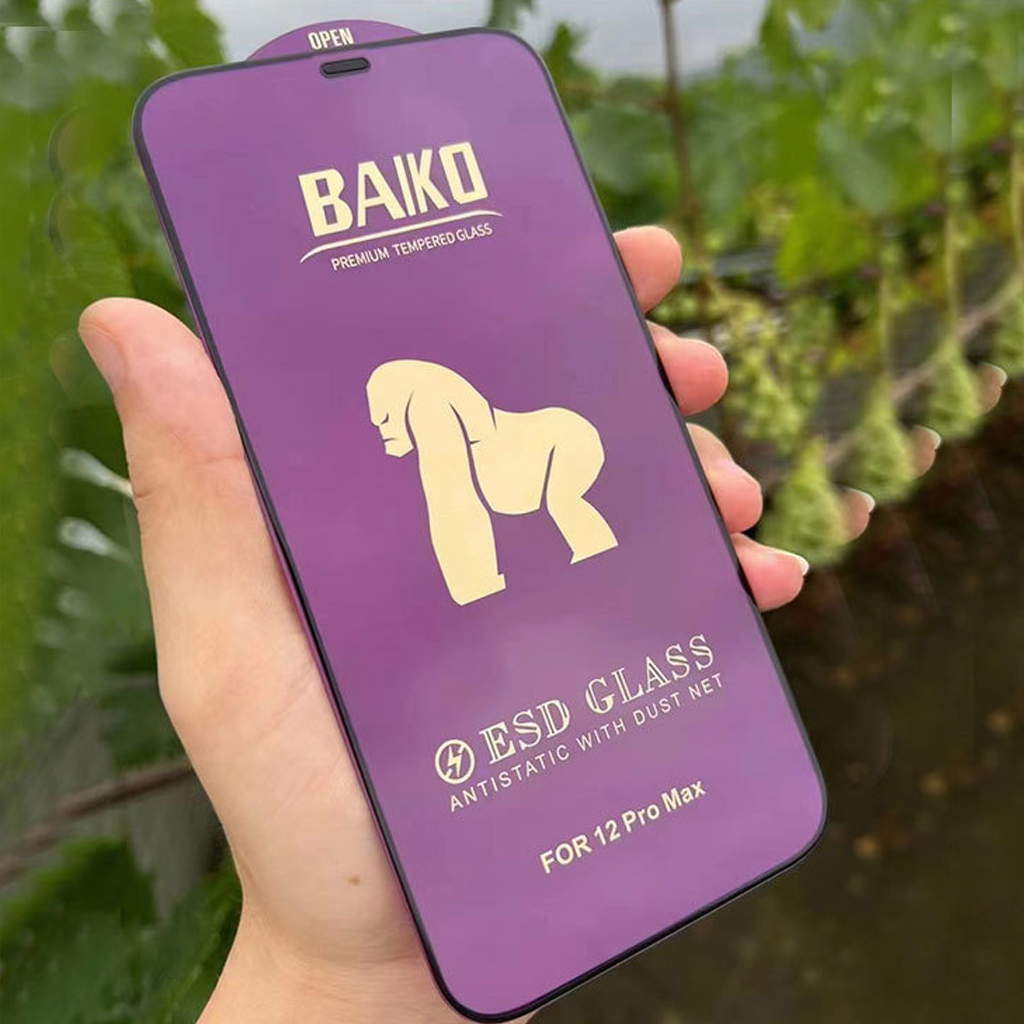 Kính cường lực Baiko tím ESD iPhone 15 Promax 13 pro 14 Pro max XR 11 7Plus 8plus 14Plus 13Pro max 11Pro max 12Pro max