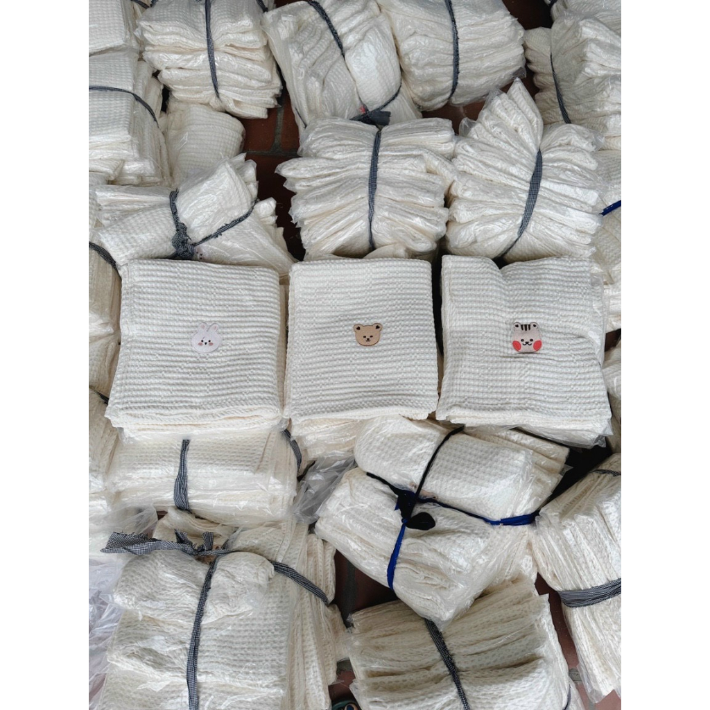 Chăn cho bé sơ sinh, Chăn lưới cho bé Hàn Quốc BECON, chăn đắp cho bé thoáng khí, họa tiết dễ thương, KT 90*130cm