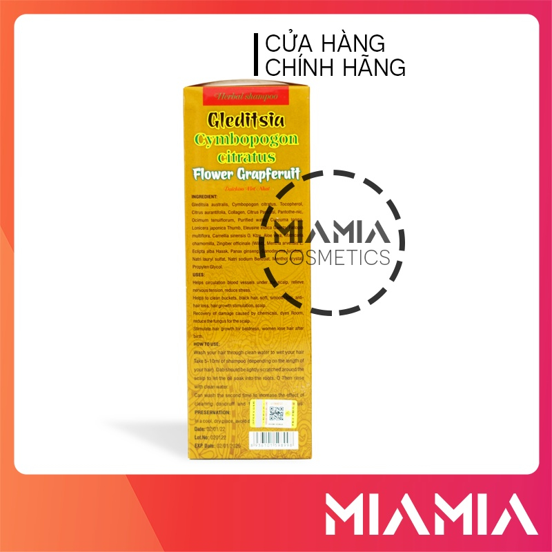 Dầu Gội Bồ Kết Sả Chanh Hoa Bưởi Chính Hãng
